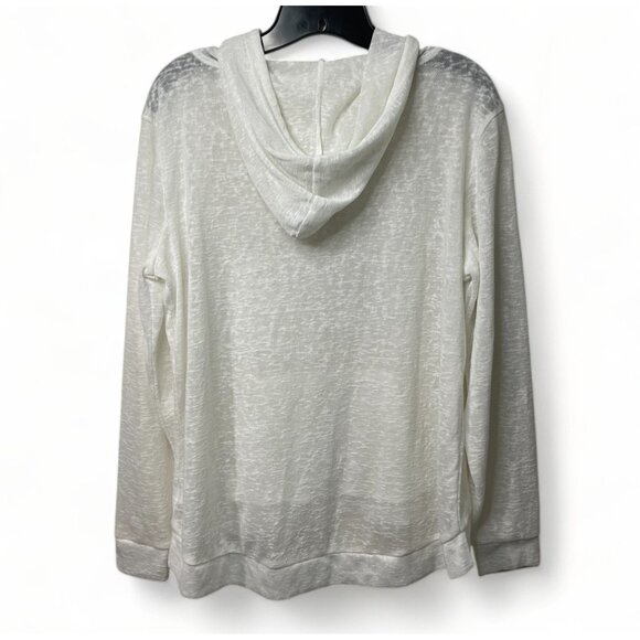 Weatherproof Vintage M/M Cream Polyester Light Sweater Hoodie - Picture 7 of 13